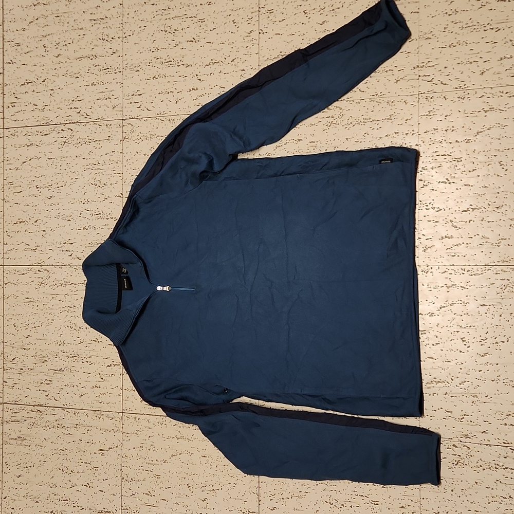 Hugo Boss Blue 1/4 Zip Lightweight Collar Pullover Sweater